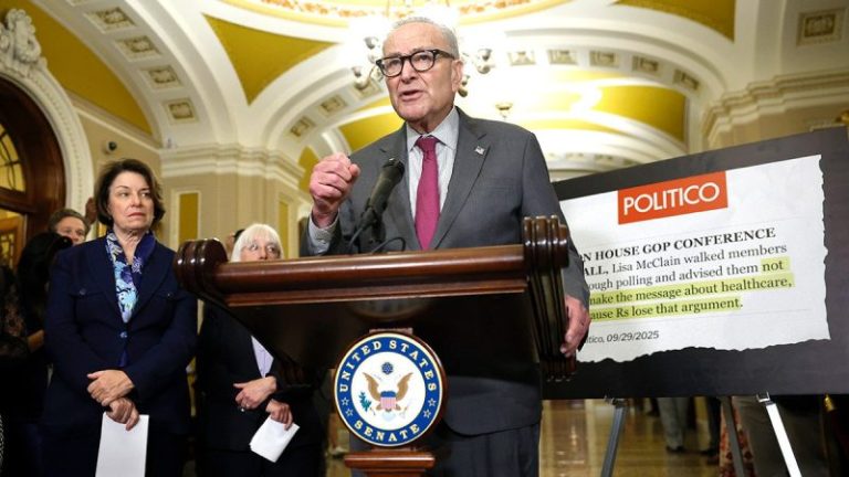 Trump blasts ‘weakened’ Schumer as Democrats again block GOP effort to reopen government